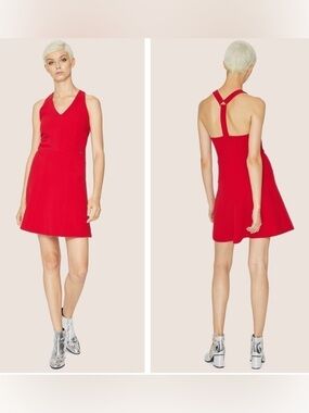 NWT Armani Exchange Red Racerback Fit and Flare Dress Size 4